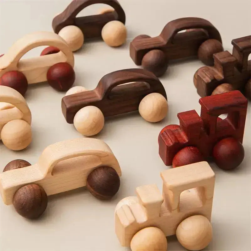 Wooden Truck Toys for Toddlers - Lunamoa