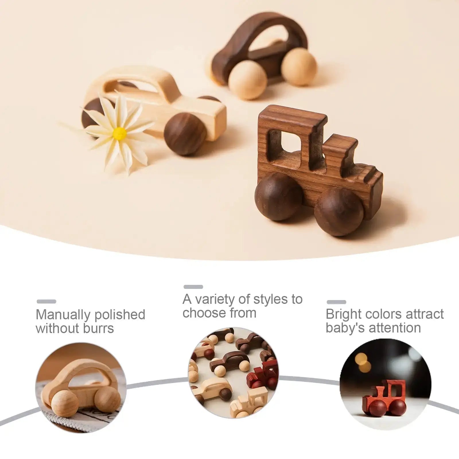 Wooden Truck Toys for Toddlers - Lunamoa