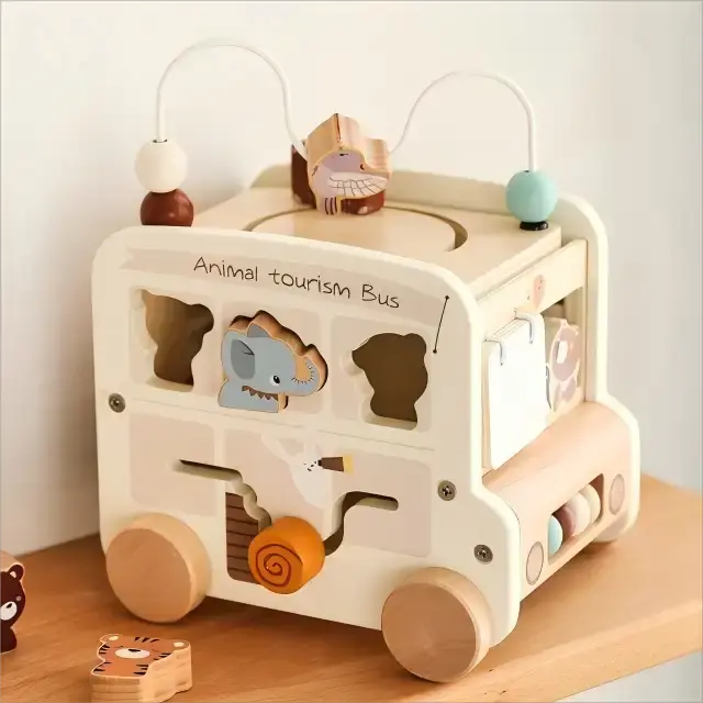 Wooden Cars Set for Toddlers - Lunamoa