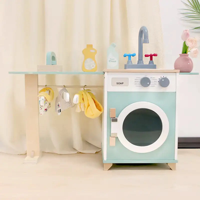 Wooden Washing Machine Toy Set