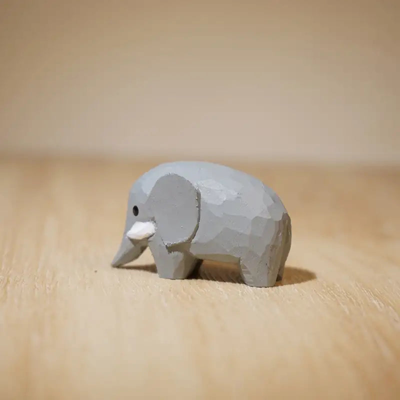 Handmade Wooden Snake & Elephant