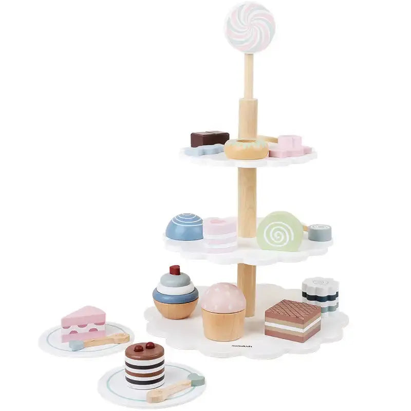 Wooden Dessert & Afternoon Tea Toy Set - Lunamoa