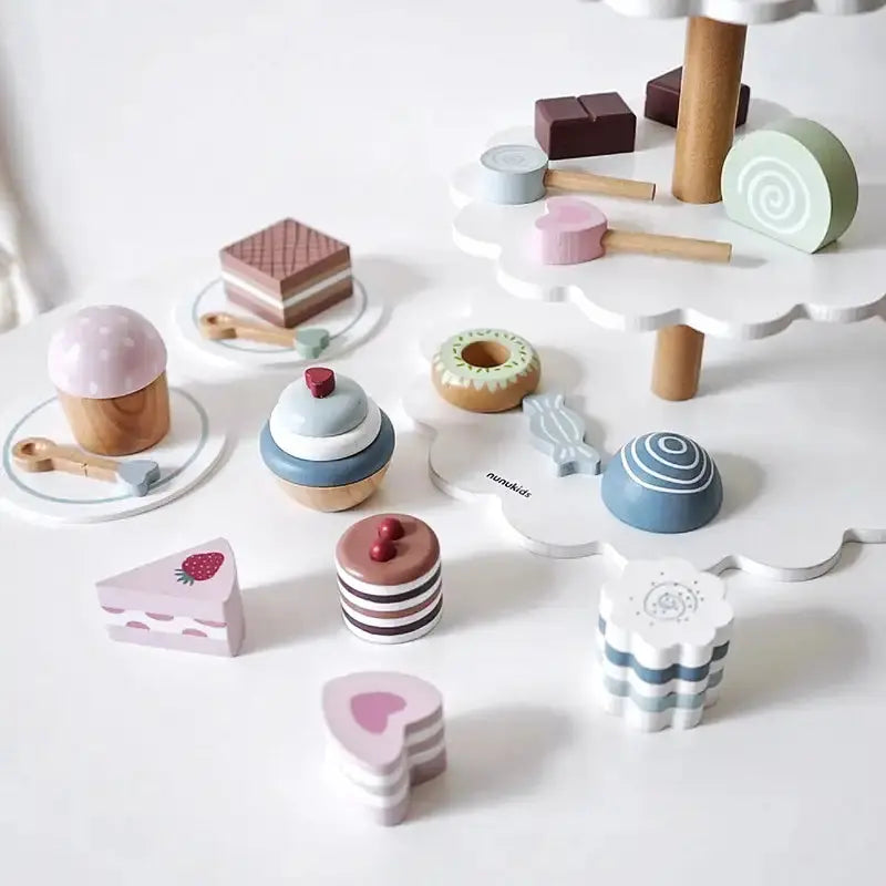 Wooden Dessert & Afternoon Tea Toy Set - Lunamoa