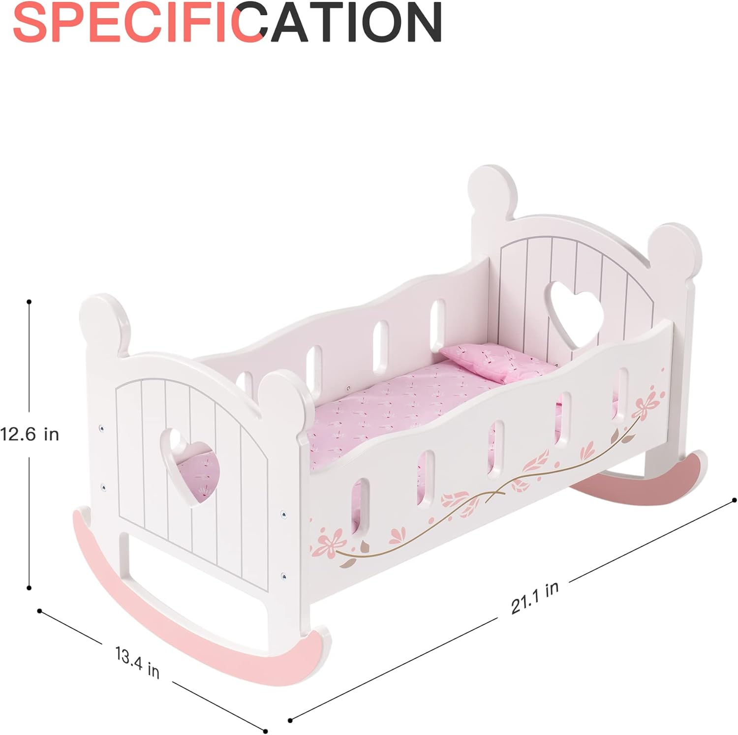 Wooden Doll Crib