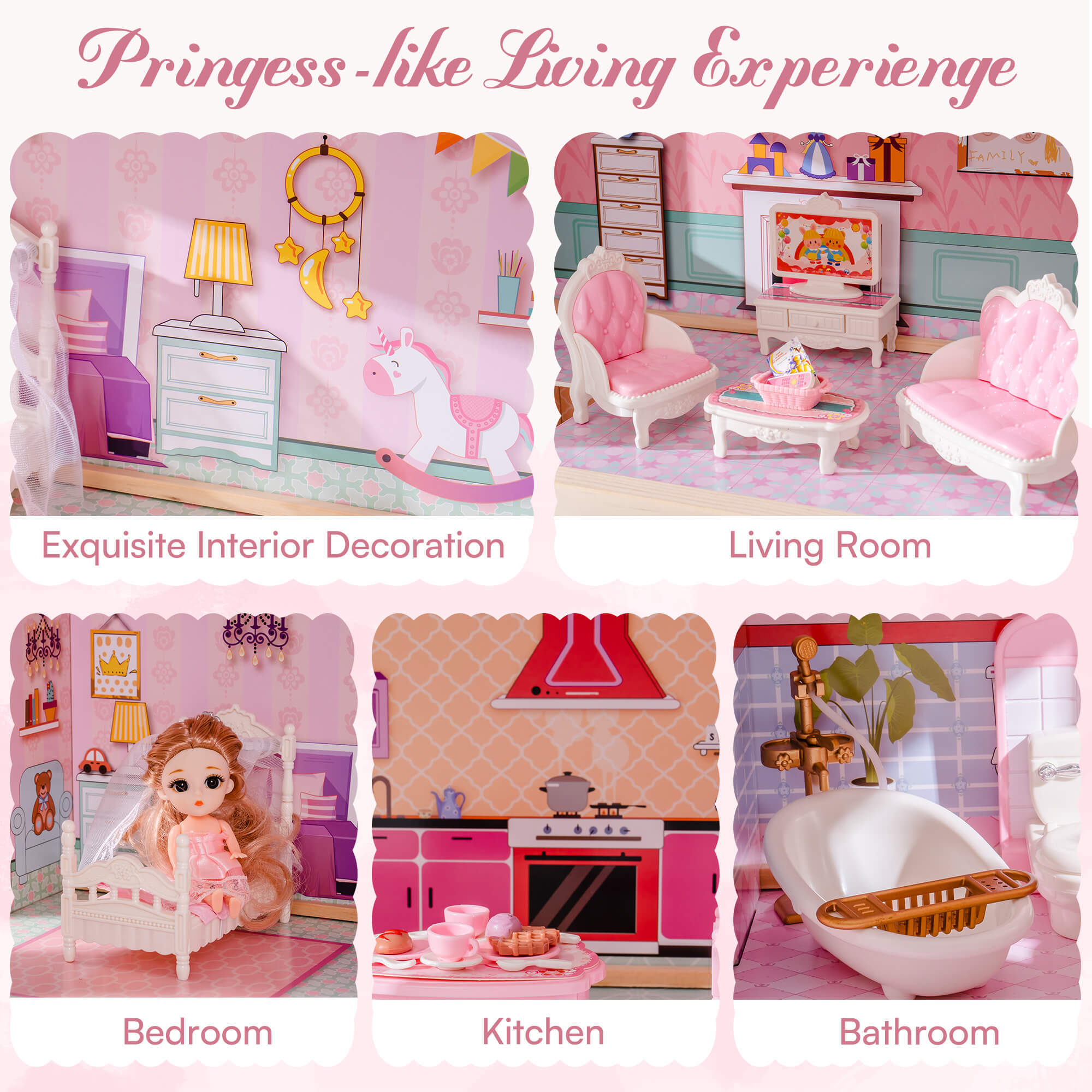 Maisonnette en bois à 3 étages pour enfants