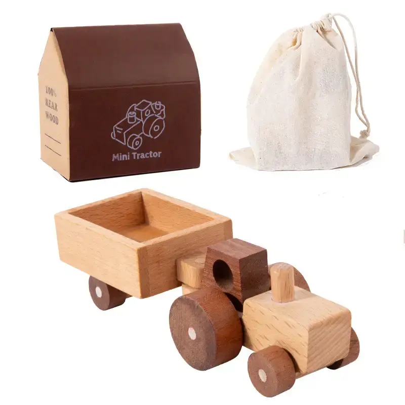 Wooden Construction Vehicle Toy for Kids - Lunamoa