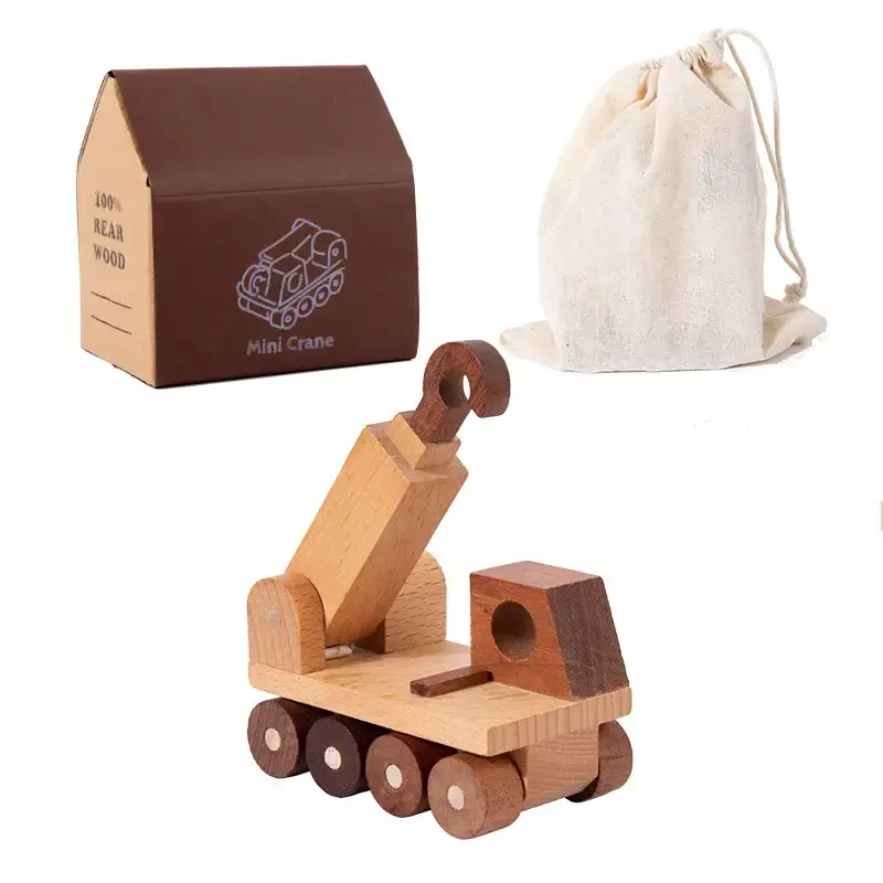Wooden Construction Vehicle Toy for Kids - Lunamoa