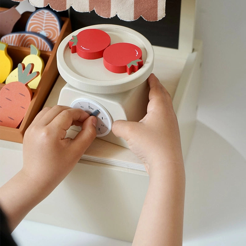 Wooden Farmers Market Play Shop - Lunamoa