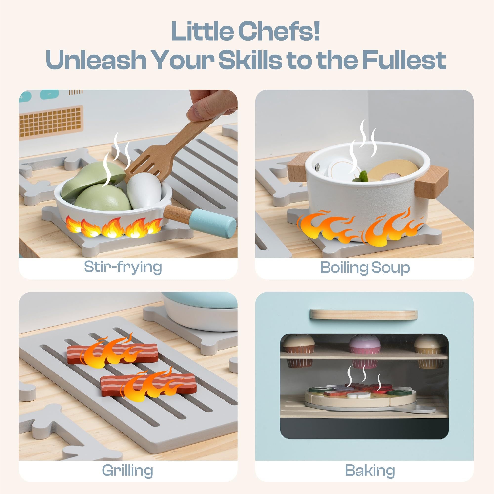 Ensemble de cuisine en bois