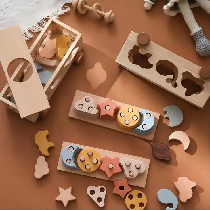 Montessori-Holzspielzeug für Kleinkinder