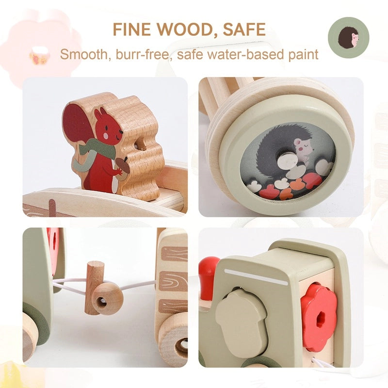 Ensemble de jouets de train en bois Montessori