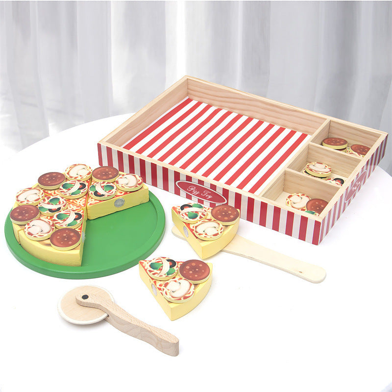 Jouet pizza en bois