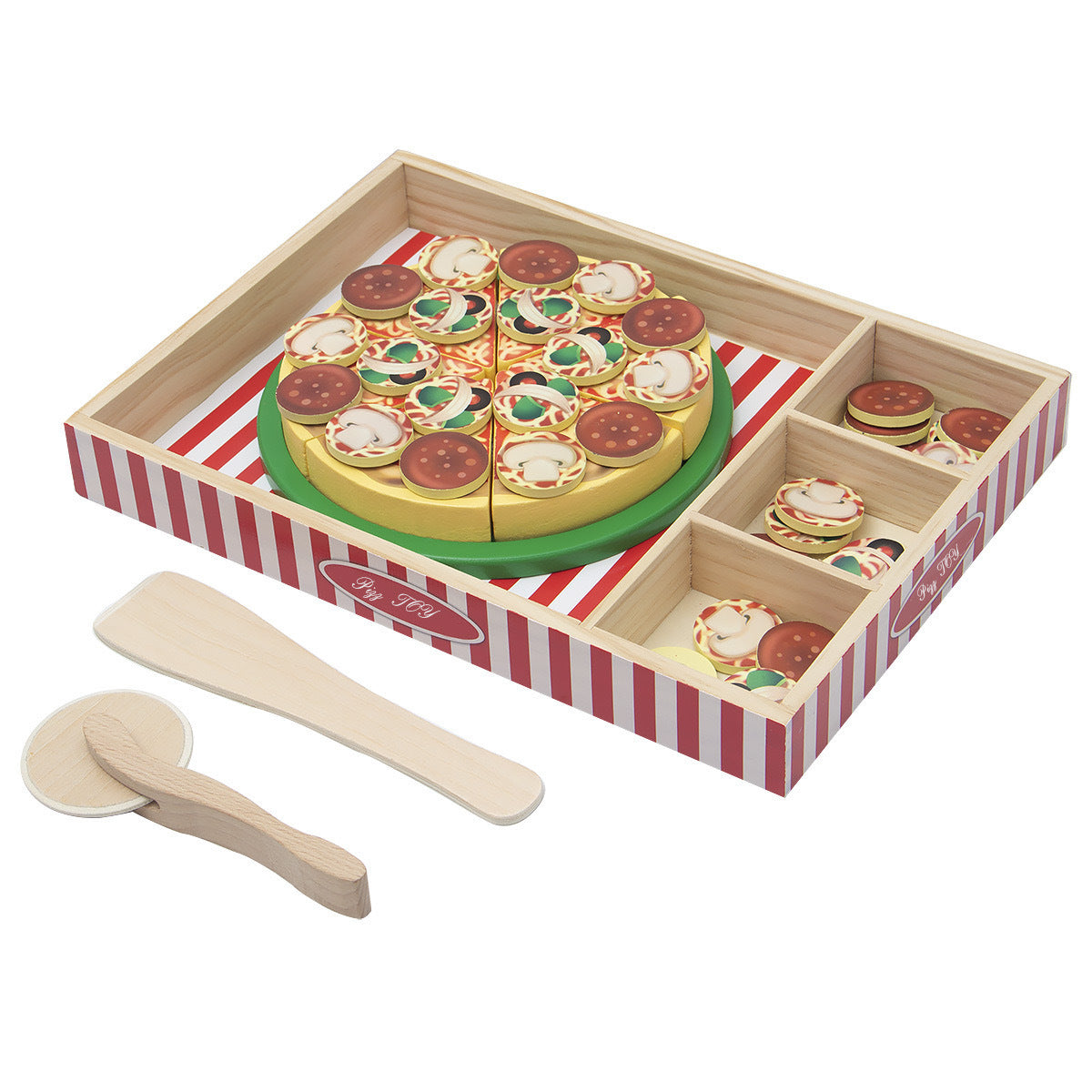 Jouet pizza en bois