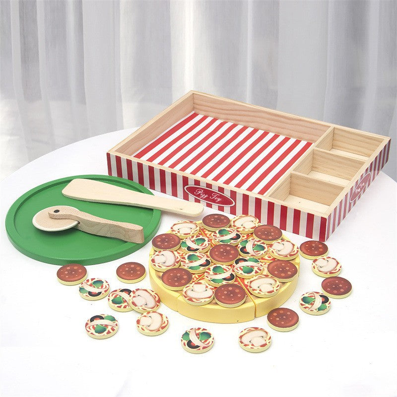 Jouet pizza en bois