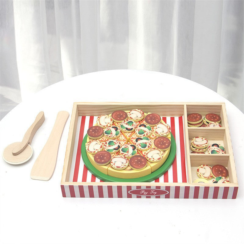 Jouet pizza en bois