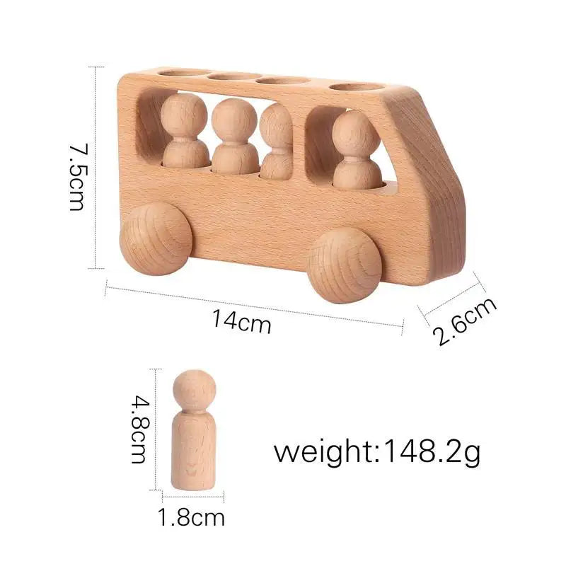 Ensemble de voitures en bois pour tout-petits