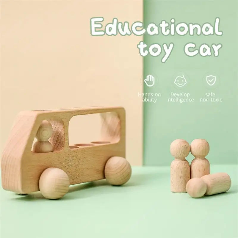 Ensemble de voitures en bois pour tout-petits