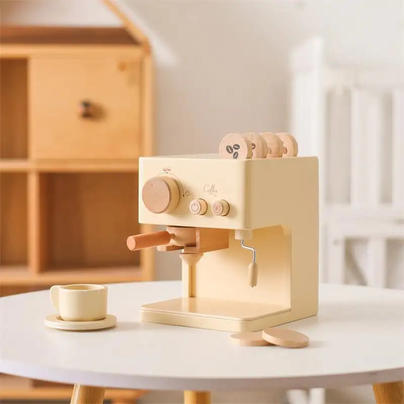 Machine à café en bois pour tout-petits