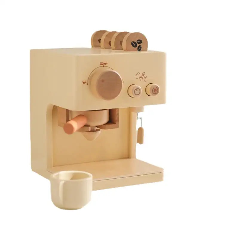 Machine à café en bois pour tout-petits