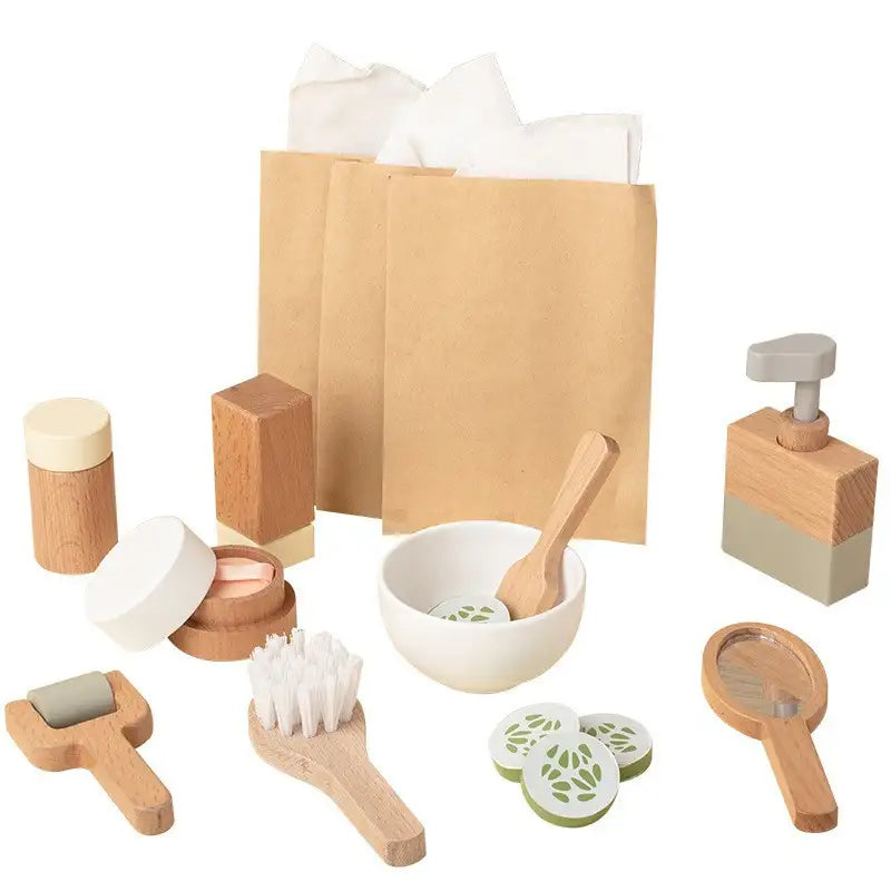 Wooden Hairdressing & Makeup Pretend Play Set