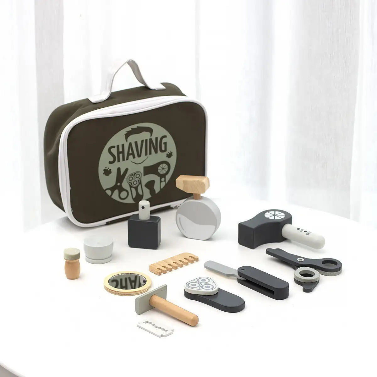 Wooden Hairdressing & Makeup Pretend Play Set
