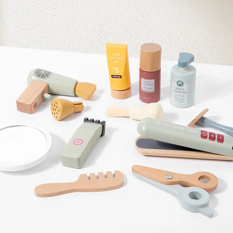Wooden Hairdressing & Makeup Pretend Play Set