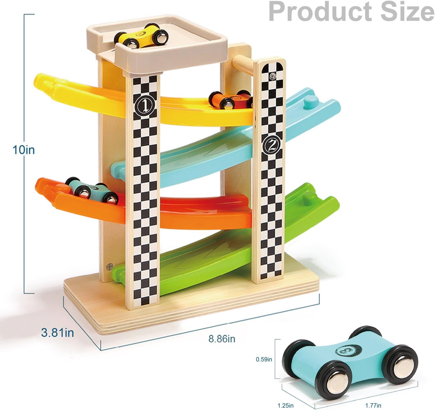 Montessori Wooden Race Track Toy