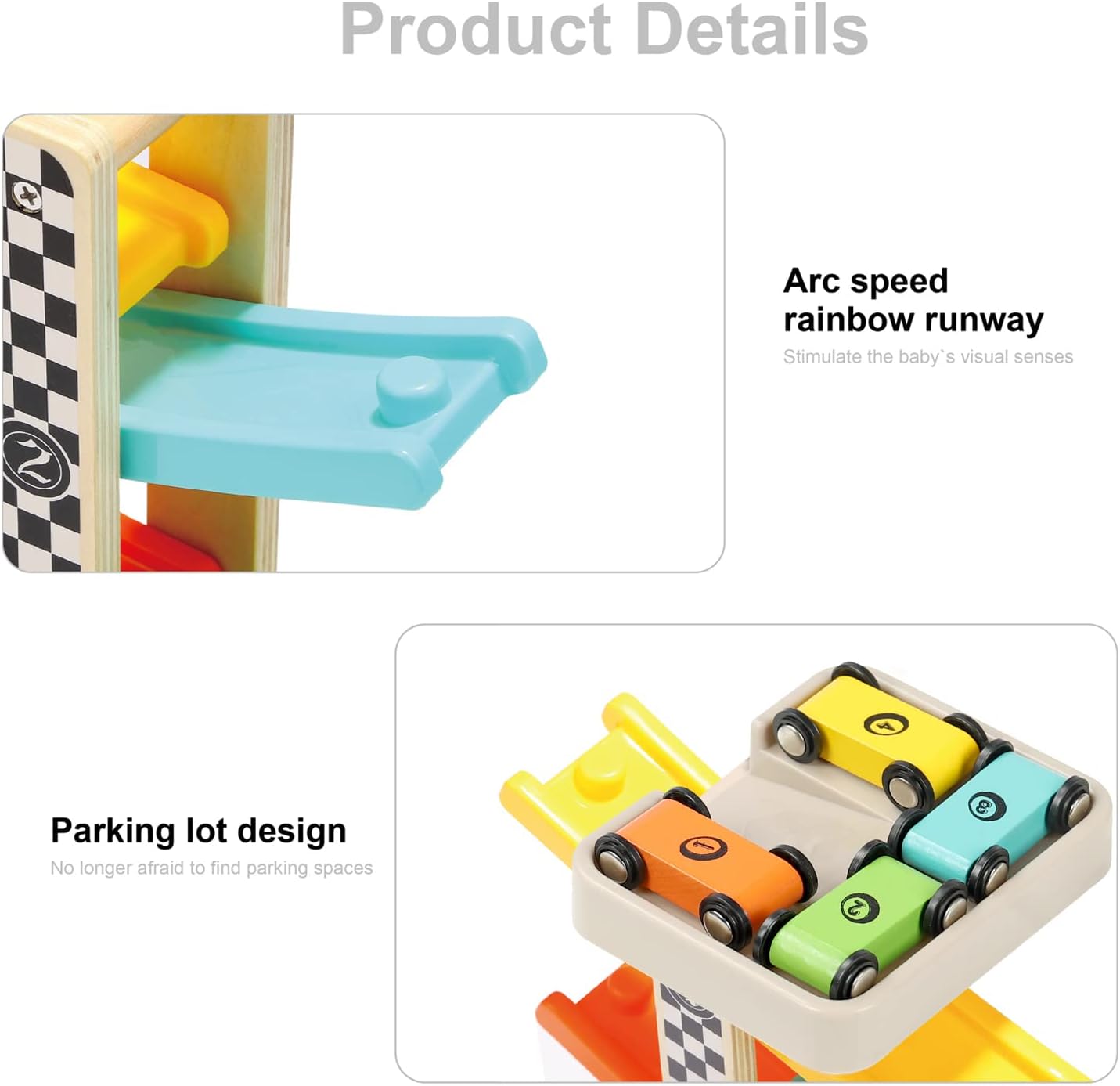 Montessori Wooden Race Track Toy