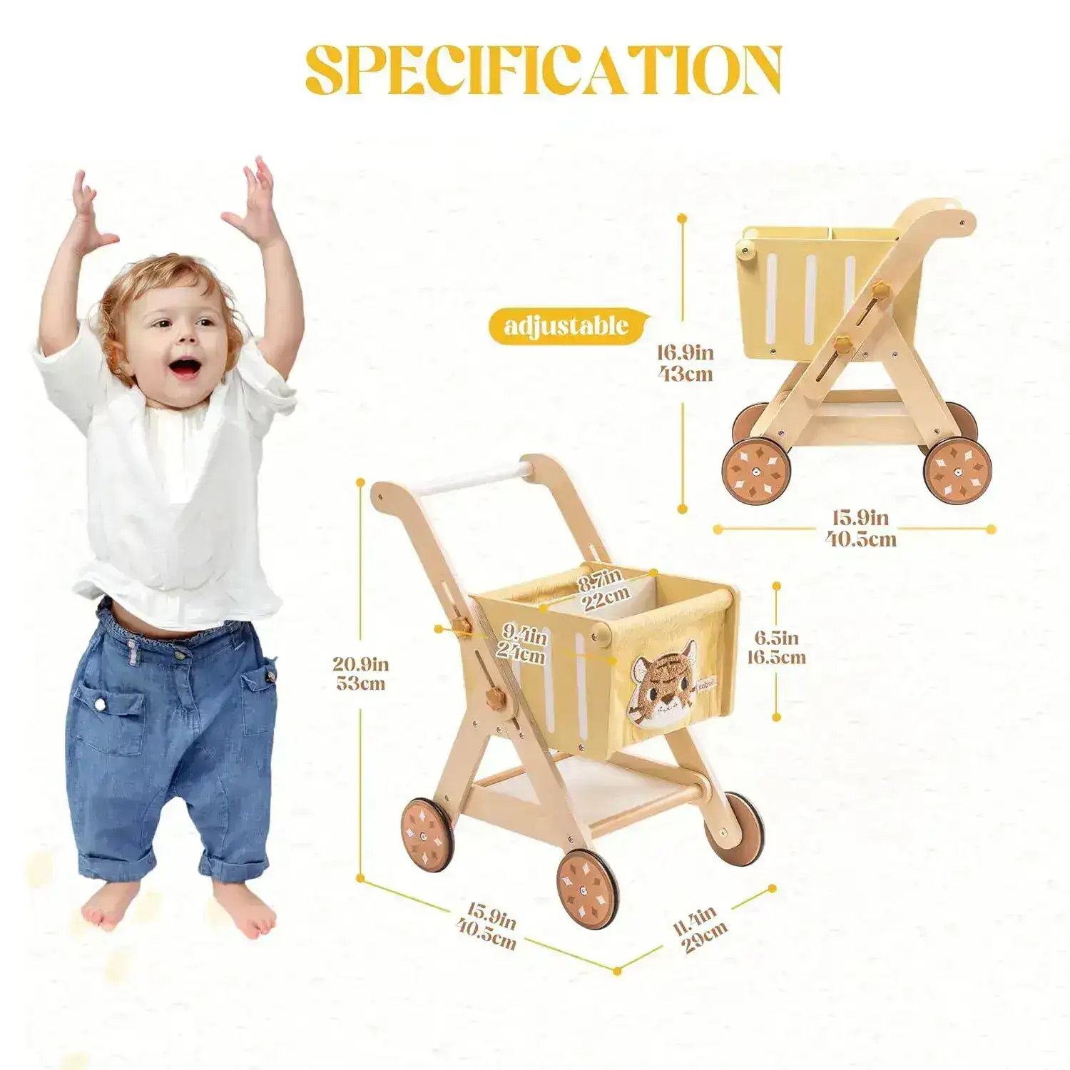 Wooden Toddler Push Walker