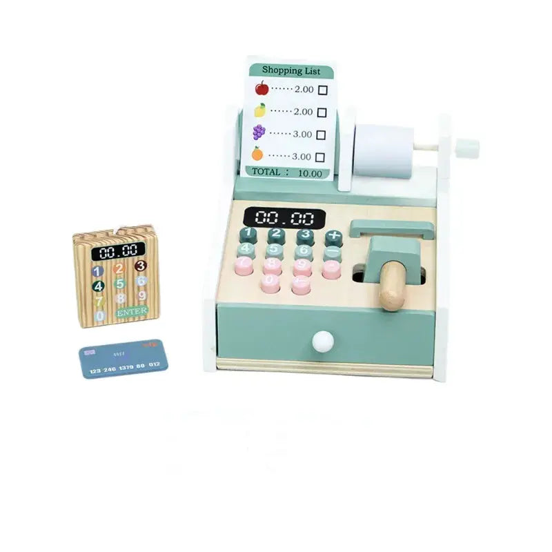 Wooden Cash Register Toy for Toddlers - Lunamoa