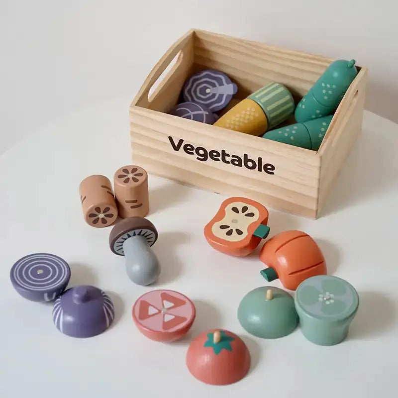 Wooden Pretend Play Grocery Store for Toddlers - Lunamoa