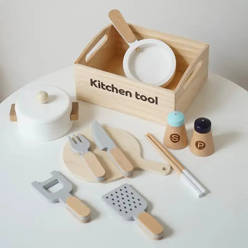Wooden Pretend Play Grocery Store for Toddlers - Lunamoa