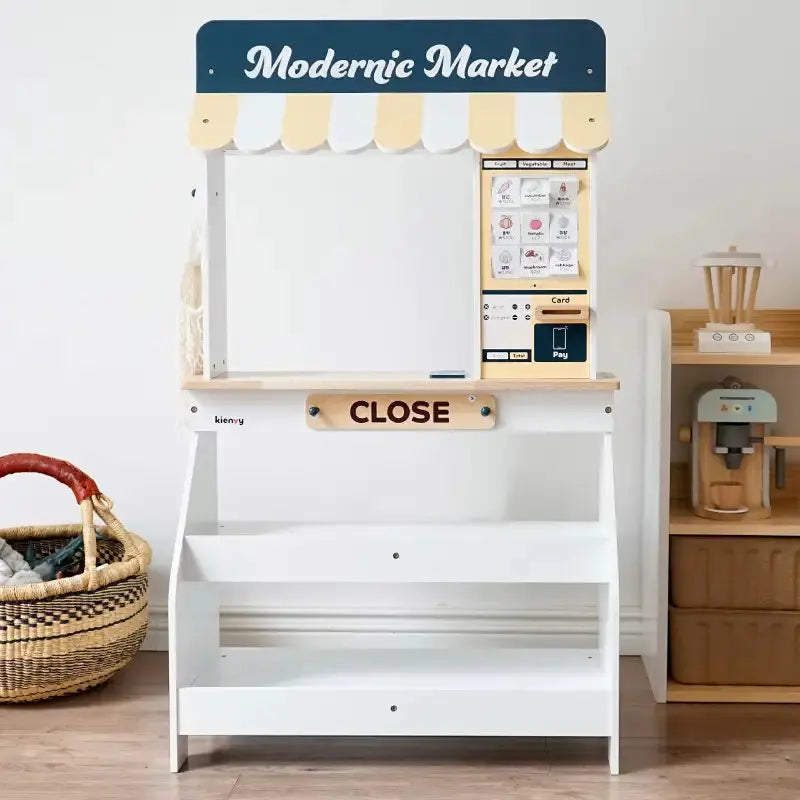 Wooden Pretend Play Grocery Store for Toddlers - Lunamoa