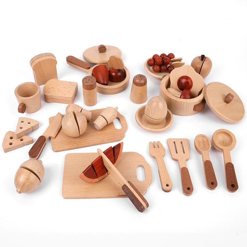 Holzküchen-Spielset für Kleinkinder