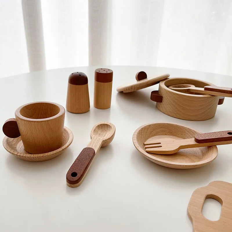 Holzküchen-Spielset für Kleinkinder