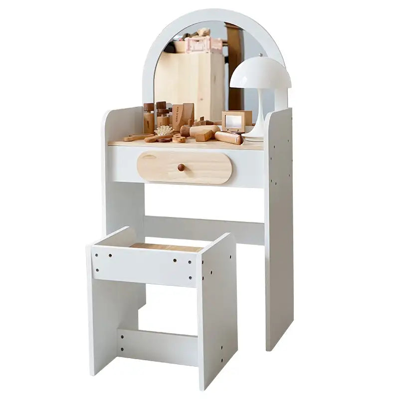 Wooden Pretend Makeup & Hairdressing Toy Set - Lunamoa