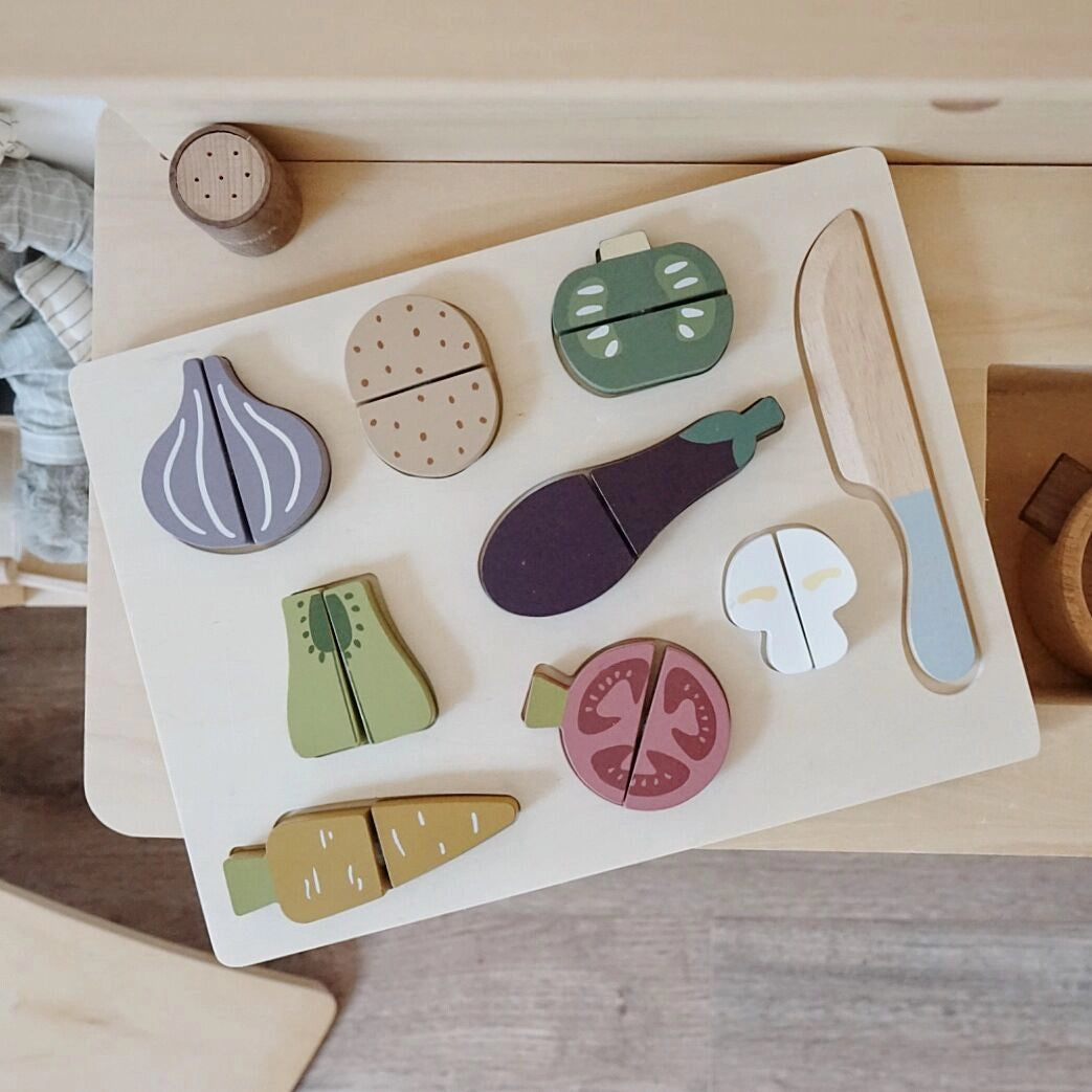 Wooden Fruit Cutting Play Set