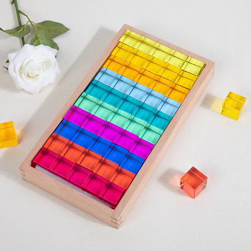 Acrylic Rainbow Gem Building Blocks