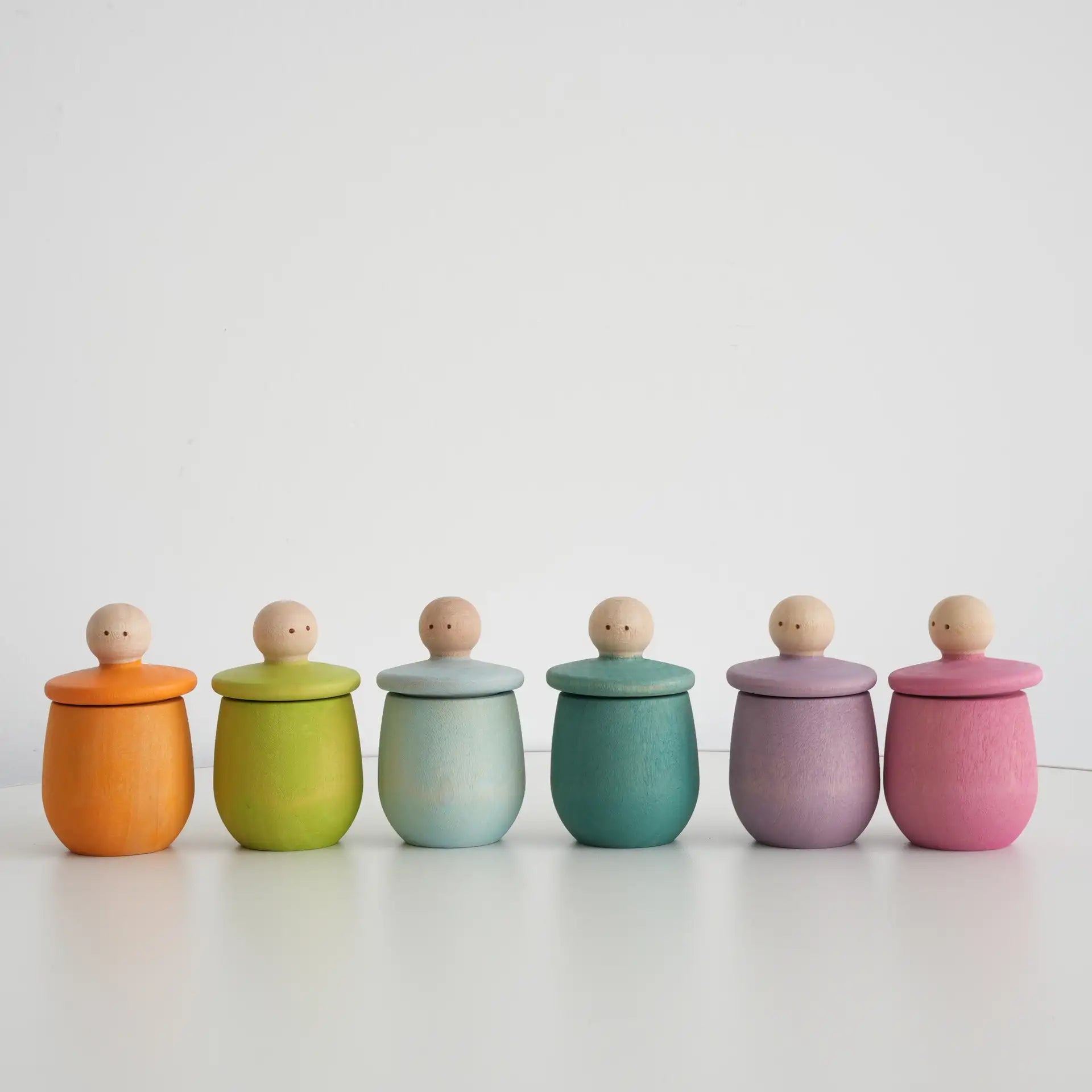 Montessori Wooden Peg Dolls Collection