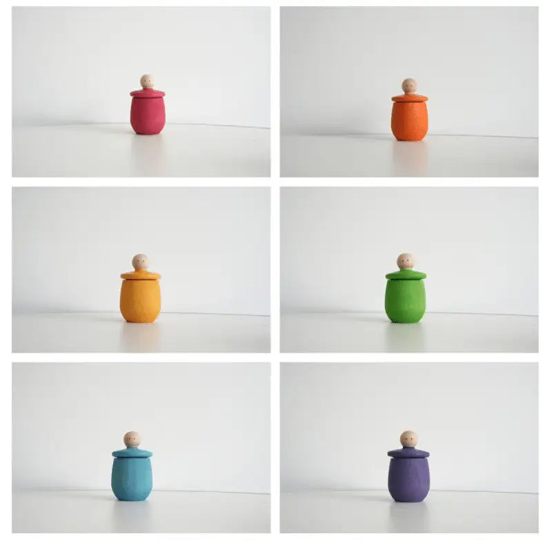 Montessori Wooden Peg Dolls Collection