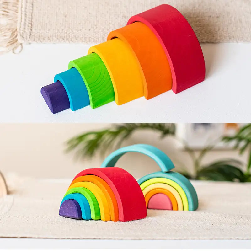 Mini Wooden Rainbow Stacker