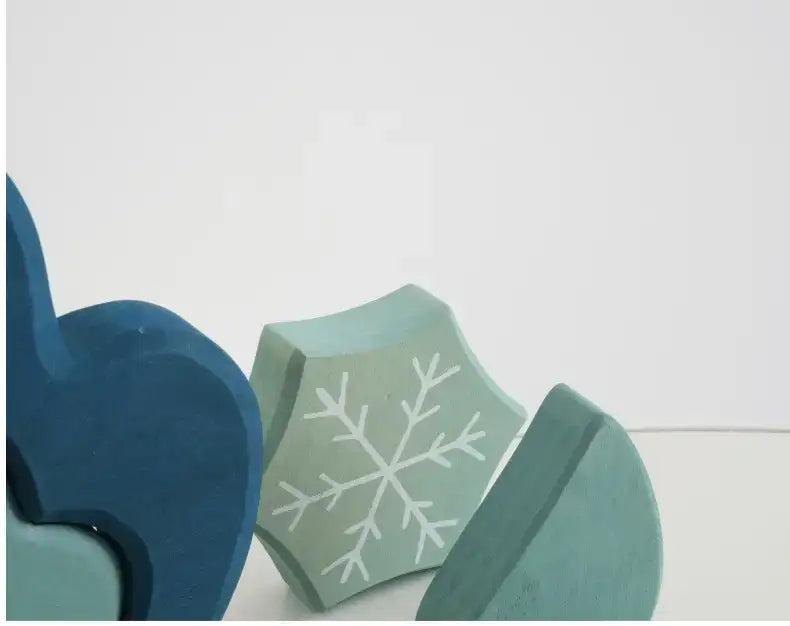 Montessori Dyed Linden Wood Weather Blocks