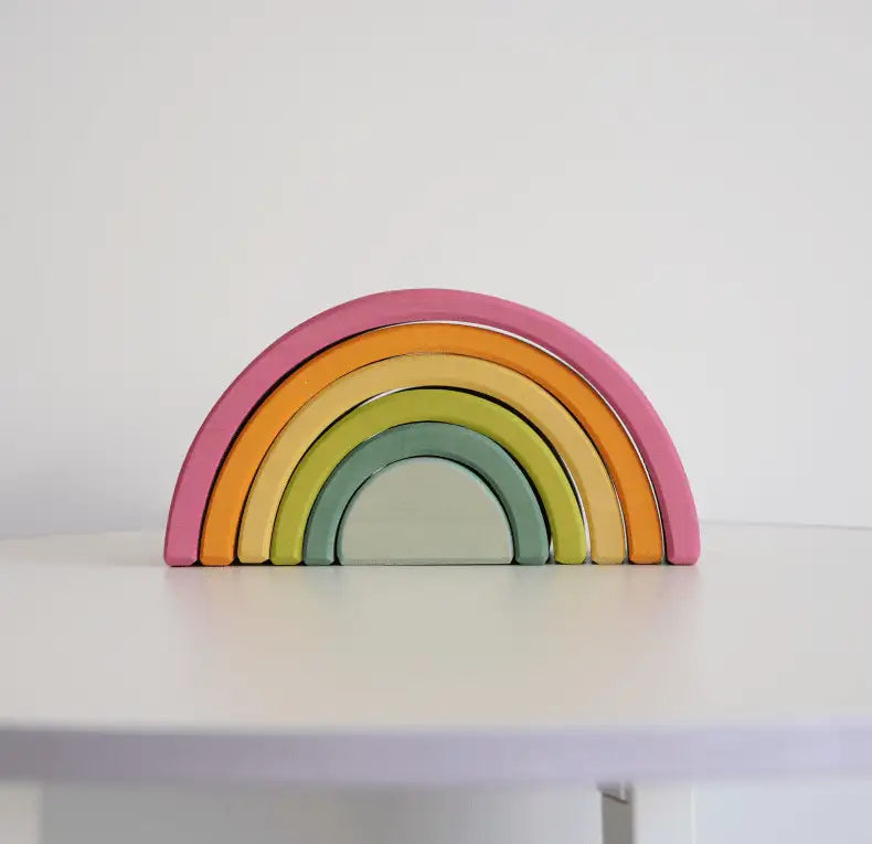 Wooden Rainbow Stacking Toy