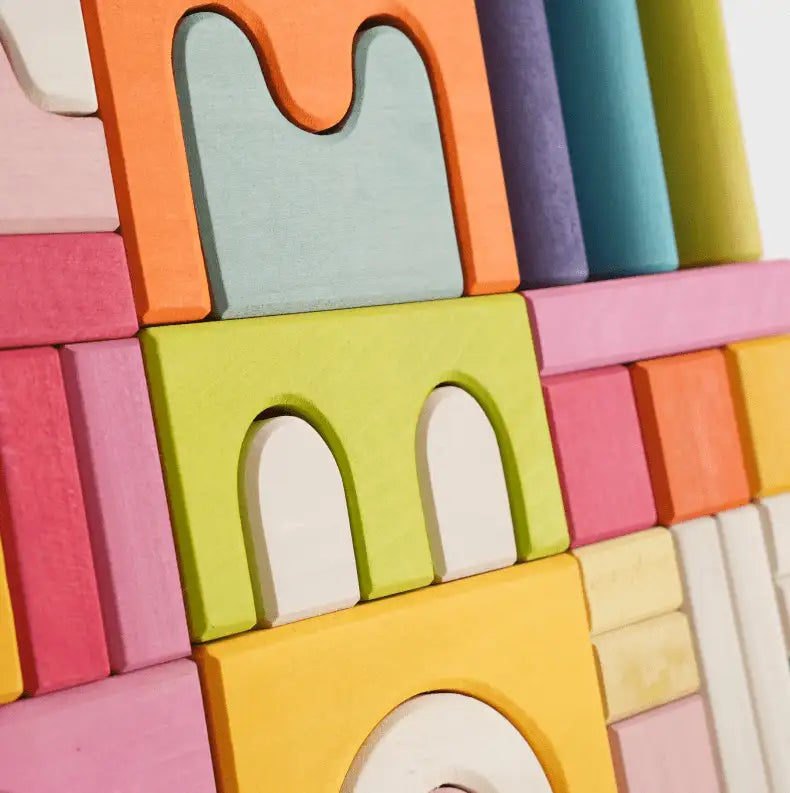 Wooden Castle Stacker – 6-Piece Montessori Toy