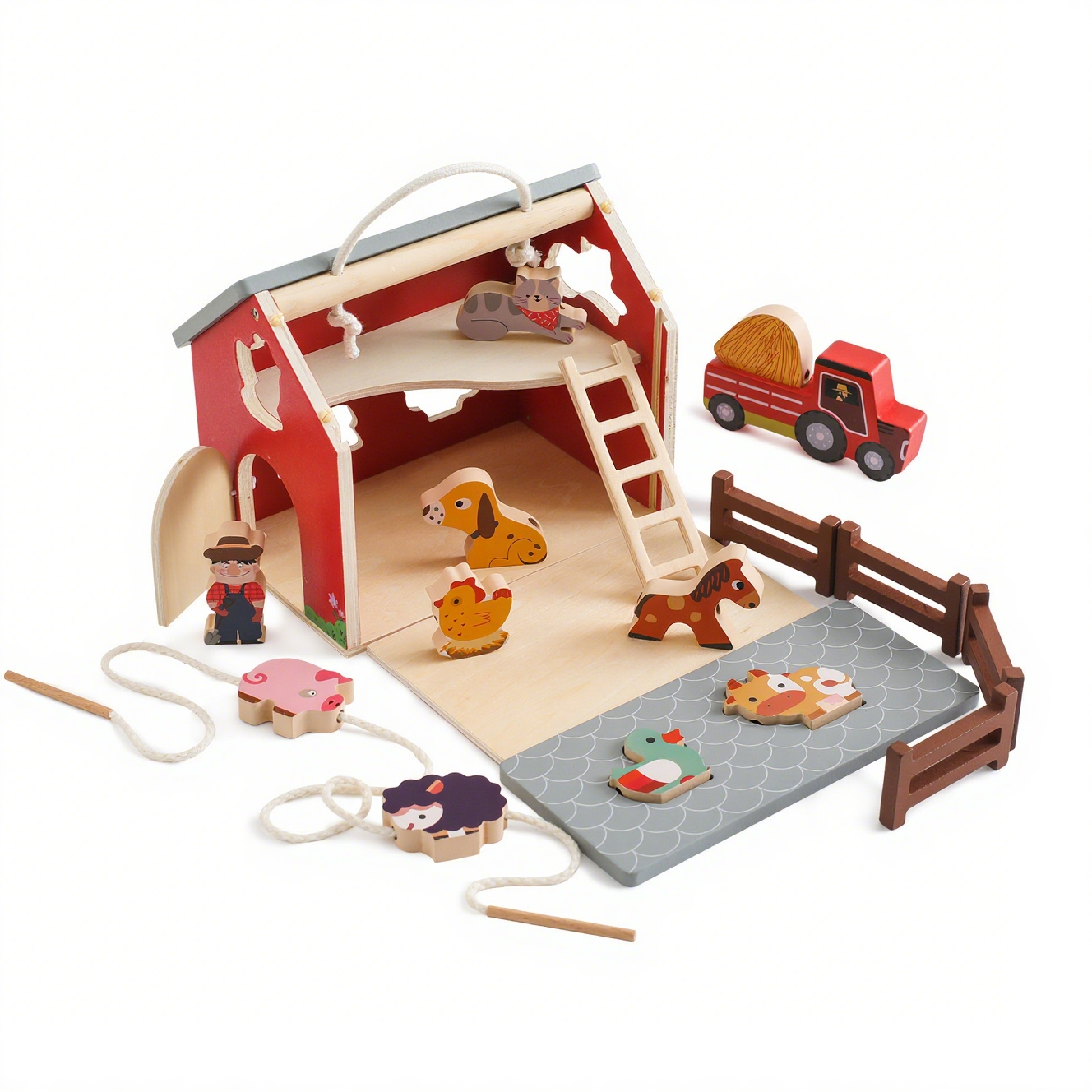 Puzzle en bois avec animaux de la ferme