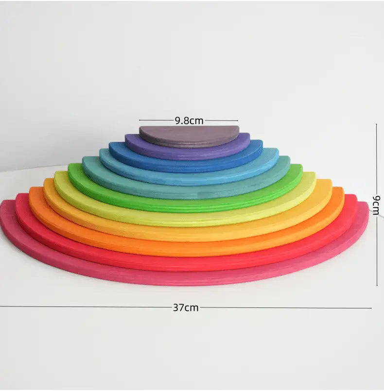Wooden Rainbow Stacker – Large Montessori Toy