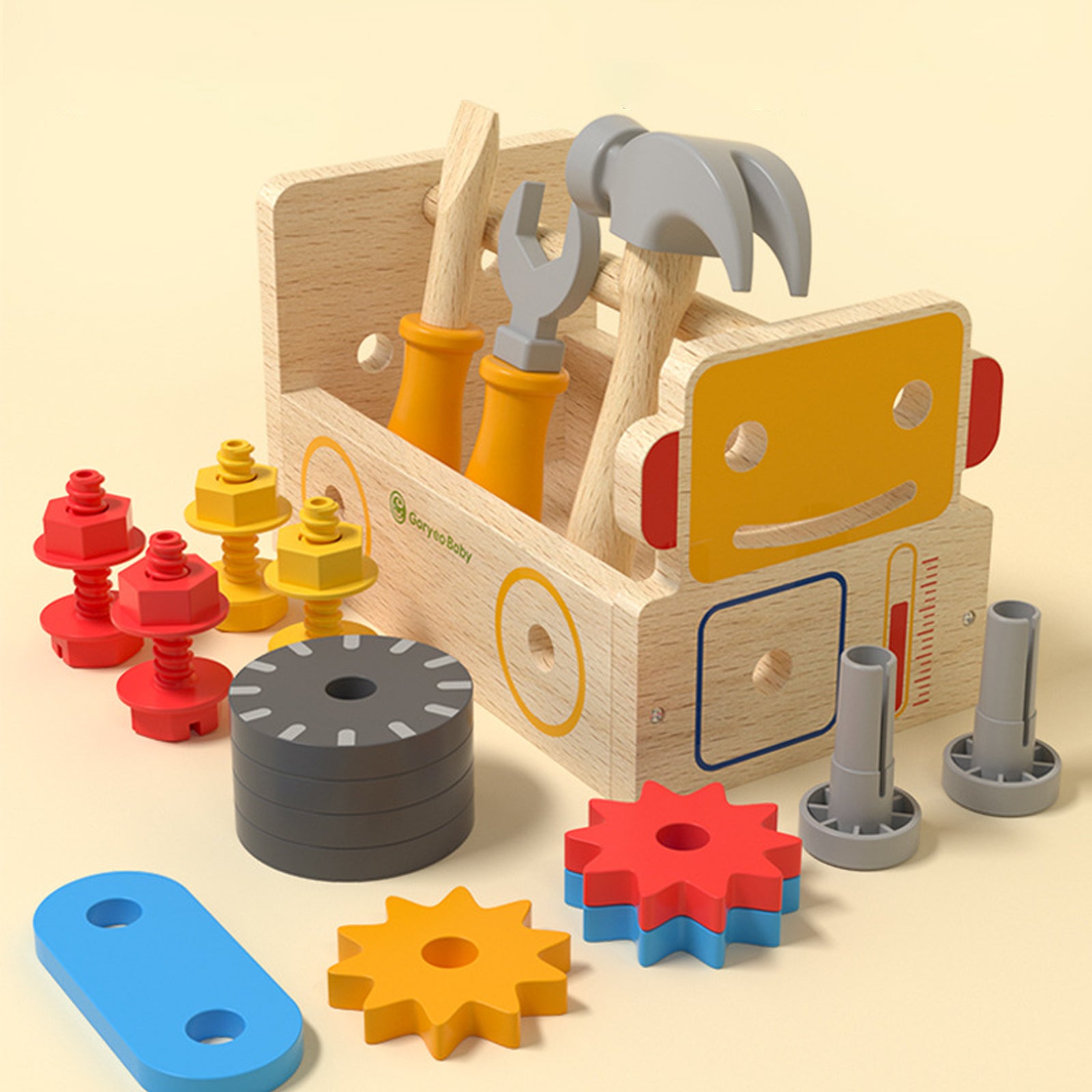 Jouet boîte à outils en bois