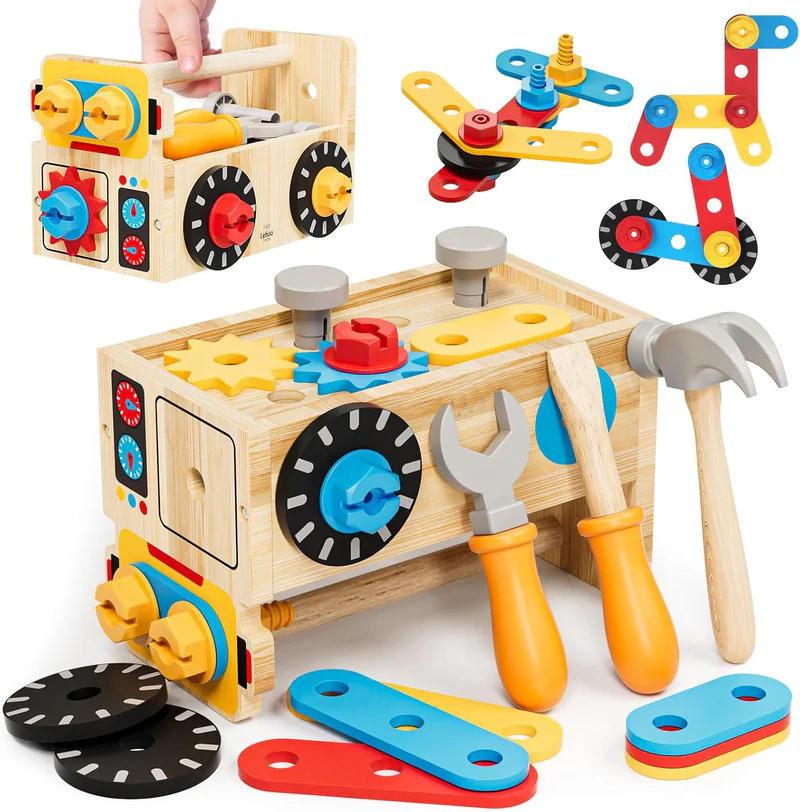 Jouet boîte à outils en bois