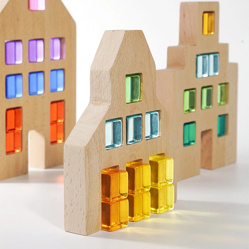 Acrylic Rainbow Gem Building Blocks