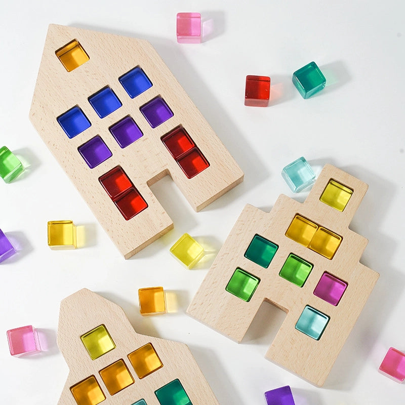 Acrylic Rainbow Gem Building Blocks